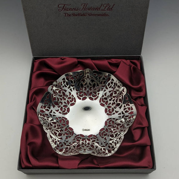 British Vintage Sterling Silver Earrings Dish 87g Francis Howard Boxed